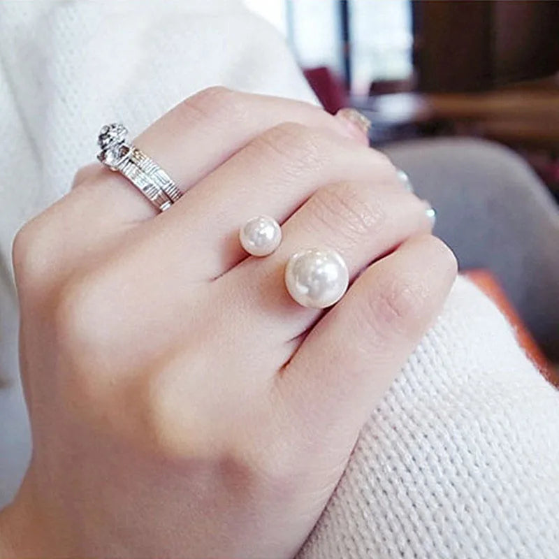 Adjustable Pearl Ring