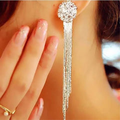 Crystal Tassel Earrings