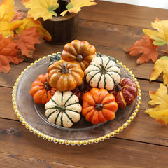 10-Piece Mini Artificial Pumpkin Set – Halloween & Autumn Harvest Decoration Props for Parties & Thanksgiving