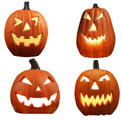 Halloween LED Pumpkin Lantern – Spooky Retro-Style Light for Home & Party Decor