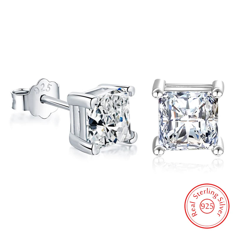 Square Crystal Studs