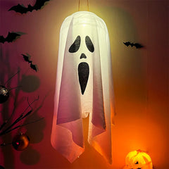 Halloween LED Glow Ghost – Indoor & Outdoor Hanging Horror Prop with Lights for Haunted Houses & Parties