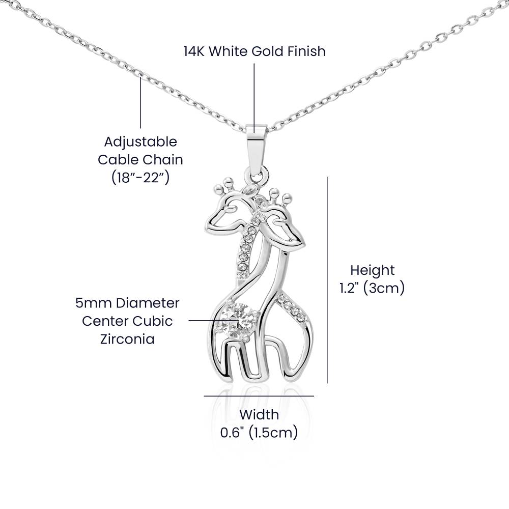 Sister Giraffe Necklace – A Graceful Tribute to Your One-of-a-Kind Bond