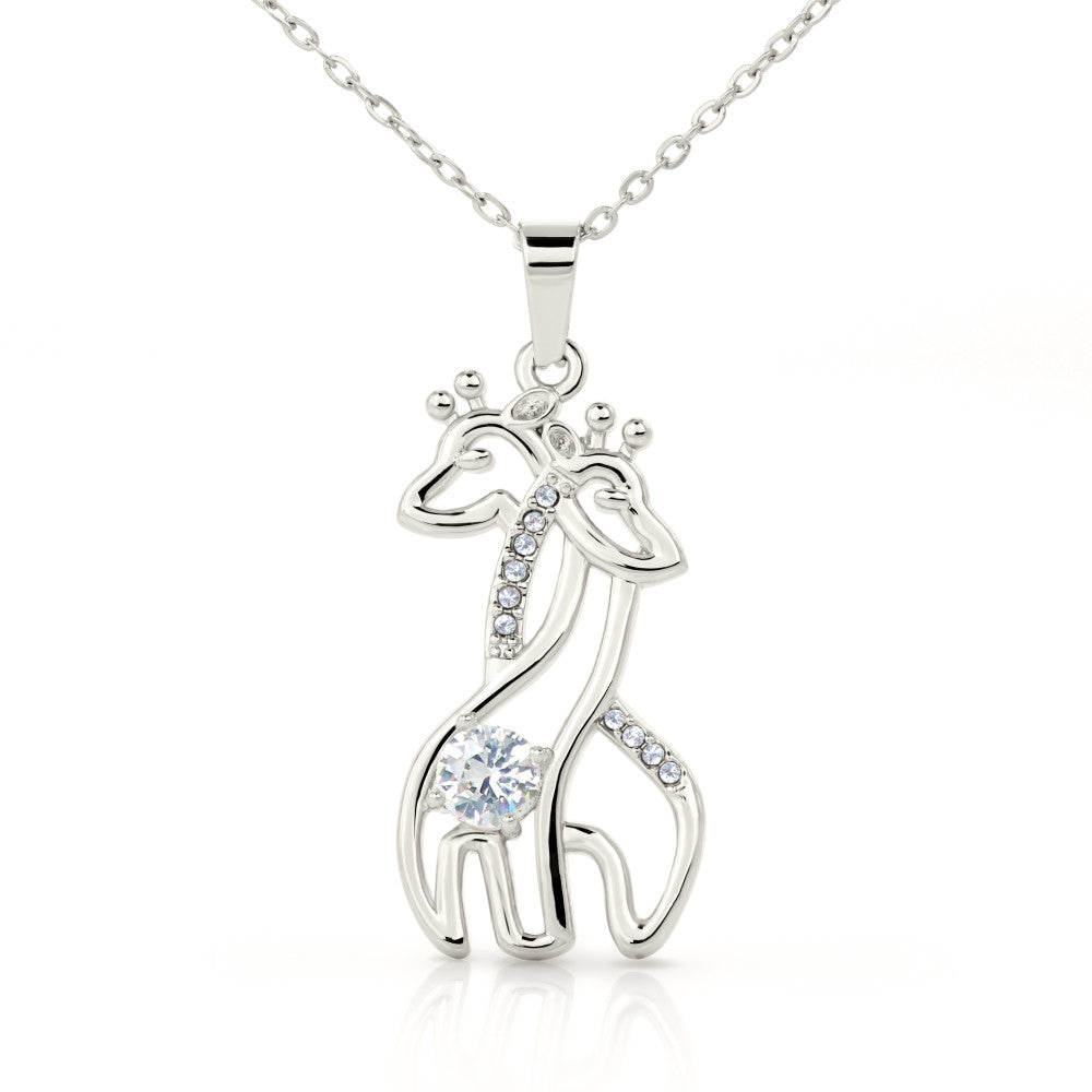 Sister Giraffe Necklace – A Graceful Tribute to Your One-of-a-Kind Bond