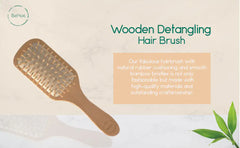 EcoSmooth Bamboo Hairbrush – Natural Bristles for Healthier, Tangle-Free Hair