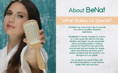 EcoSmooth Bamboo Hairbrush – Natural Bristles for Healthier, Tangle-Free Hair