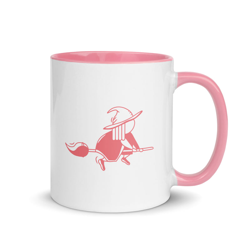 Witch, Please! - 11oz Ceramic Mug with Pink Inside & Handle – Microwave & Dishwasher Safe