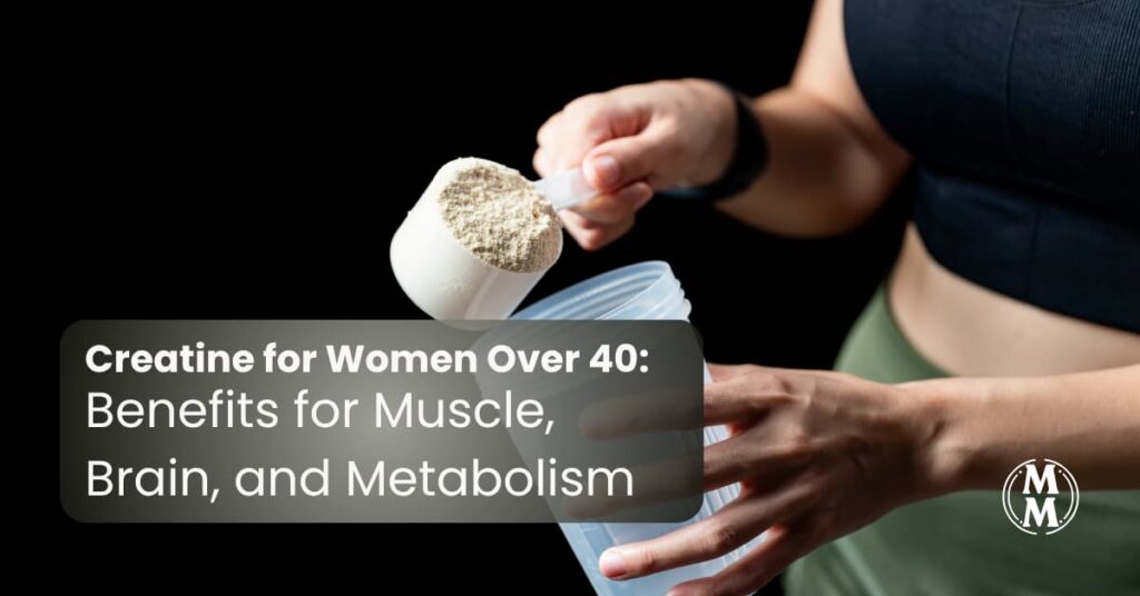 woman poring creatine into a container