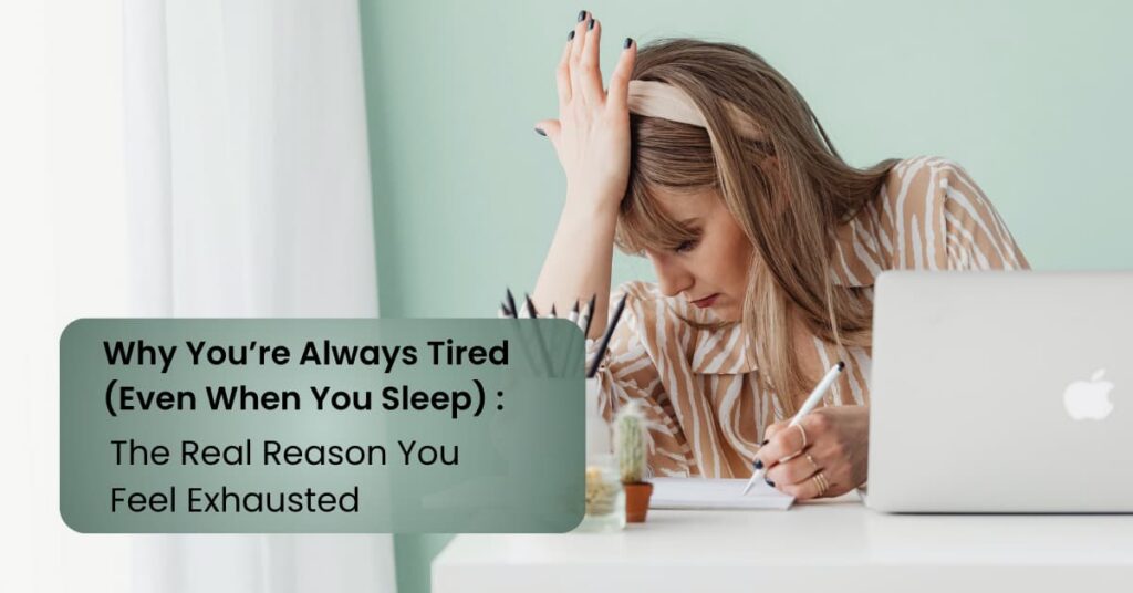 woman napping at her desk
